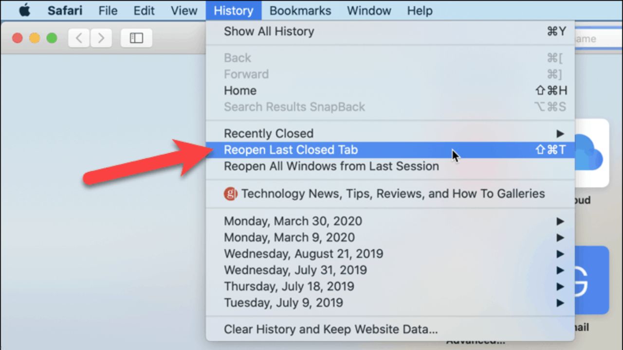 How to reopen closed window 